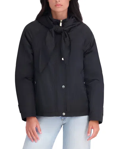 Kensie Luxe Satin Jacket In Black