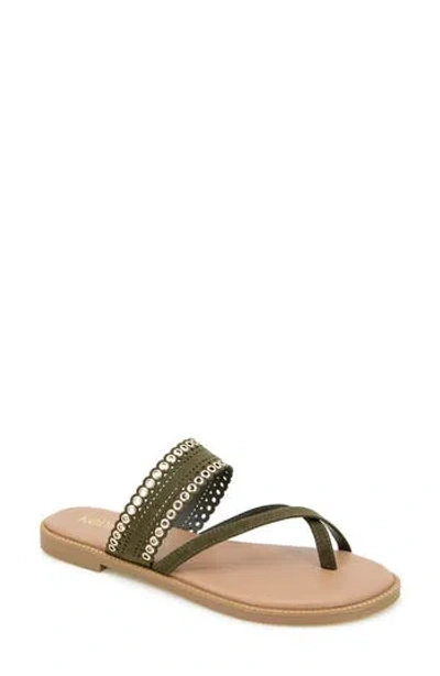 Kensie Maddy Slide Sandal In Green