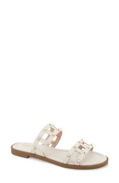 Kensie Malory Slide Sandal In White