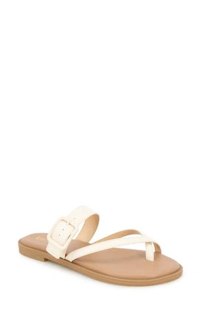 Kensie Mandi Slide Sandal In Off White