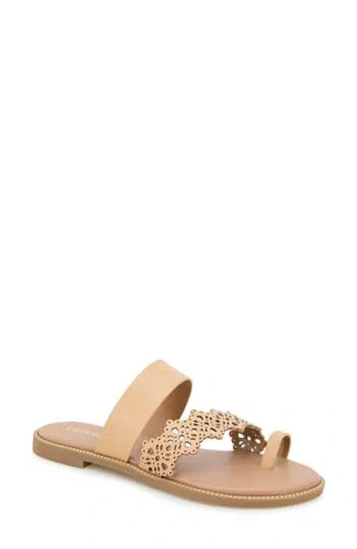 Kensie Marianna Toe Loop Sandal In Tan