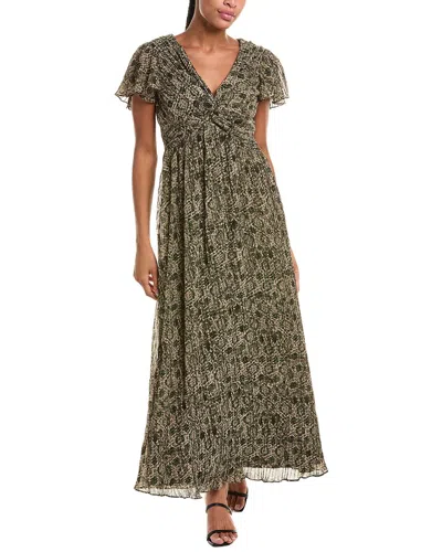 Kensie Maxi Dress In Olive Multi