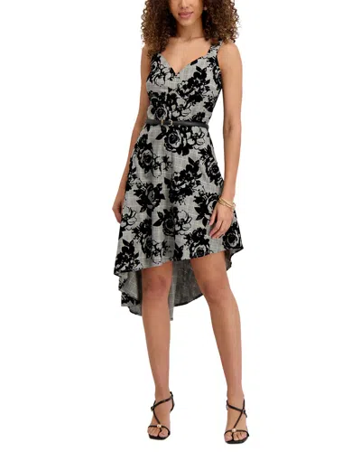 Kensie Midi Dress In Black/white