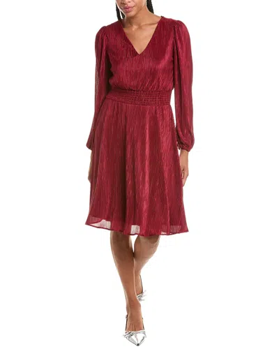 Kensie Midi Dress In Burgundy
