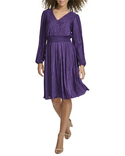 Kensie Midi Dress In Purple
