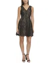 Kensie Women's Lace Fit & Flare Dress In Black