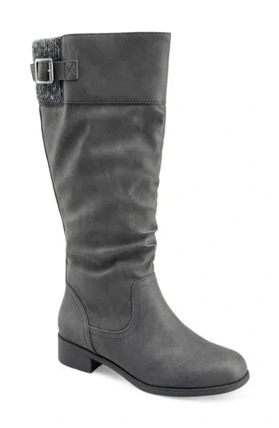 Kensie Monica Wide Calf Tall Boot In Gray