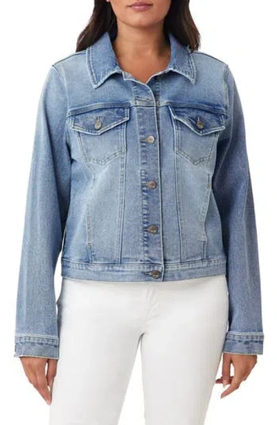 Kensie New Forever Crop Denim Jacket In Blue
