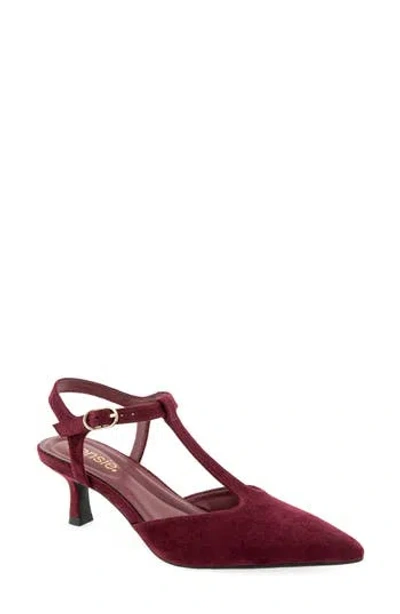 Kensie Odessa T-strap Pump In Burgundy