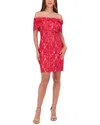 Kensie Off The Shoulder Sequin Lace Mini Dress
