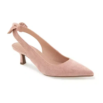 Kensie Olympia Womens Pointed Closed Toe Kitten Heel Pumps In Pink
