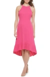 Kensie Pleated Midi Dress In Pink