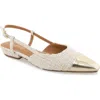Kensie Penny Slingback Flat In White