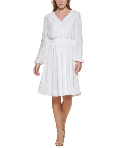 KENSIE KENSIE PLEATED KNIT MINI DRESS