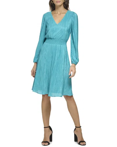 KENSIE KENSIE PLEATED KNIT MINI DRESS