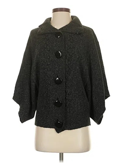 Pre-owned Kensie Poncho In Gray
