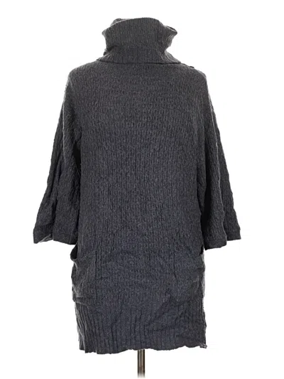 Pre-owned Kensie Poncho In Gray