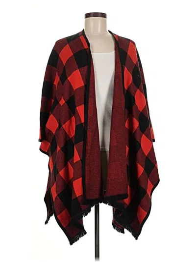 Pre-owned Kensie Poncho In Red