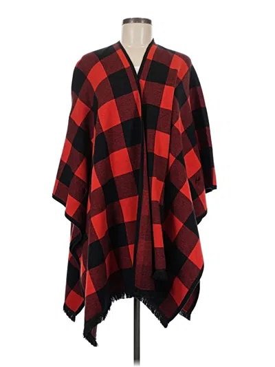 Pre-owned Kensie Poncho In Red