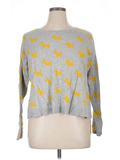 Pre-owned Kensie Pullover Sweater In Gray