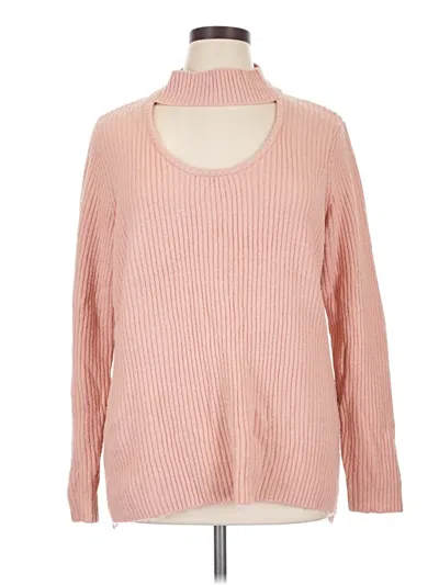 Pre-owned Kensie Pullover Sweater In Pink