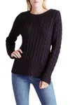Kensie Punk Yarn Sweater In Black In Black
