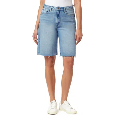 Kensie Relaxed Fit Raw Hem Denim Shorts In Multi