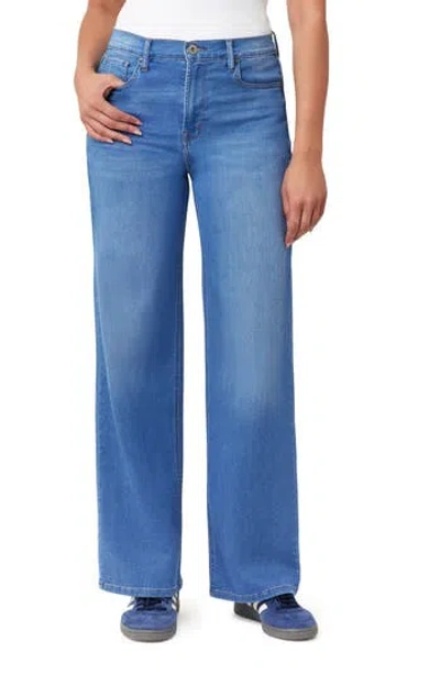 Kensie Relaxed Fit Wide Leg Jeans In Blue