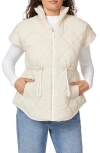 Kensie Reversible Fleece Quilted Vest In White