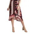 Kensie Ruffle Hem Bar Neck Detail High Low Fit And Flare Dress In Black In Black