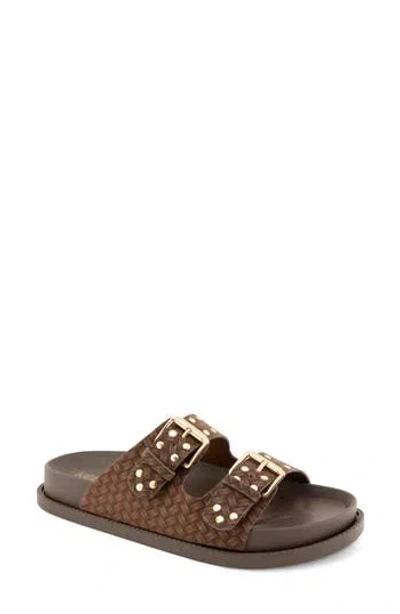 Kensie Salya Slide Sandal In Brown