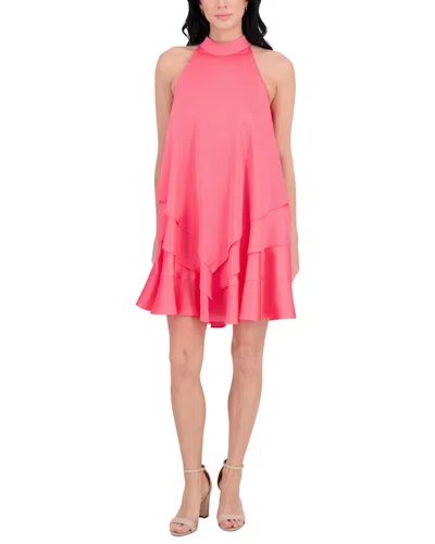 Kensie Satin Charmeuse Mini Dress In Pink