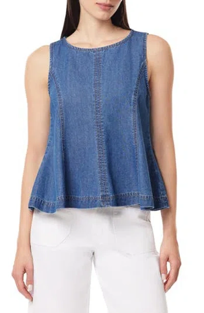 Kensie Seamed A-line Tank In Black