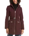 Kensie Seatbelt Buckle Hooded Softshell Jacket