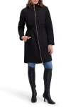 Kensie Shelled Hooded Coat In Blue