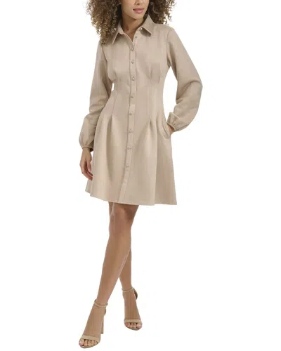 Kensie Shirt Dress In Neutral
