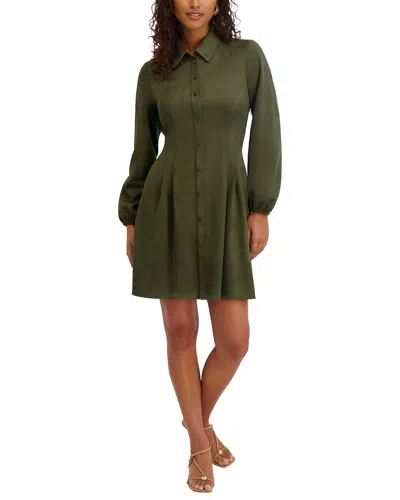Kensie Shirt Dress In Olive