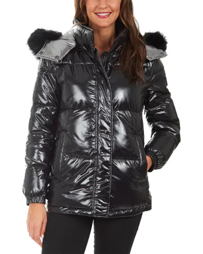 Kensie Short Down Jacket In Black