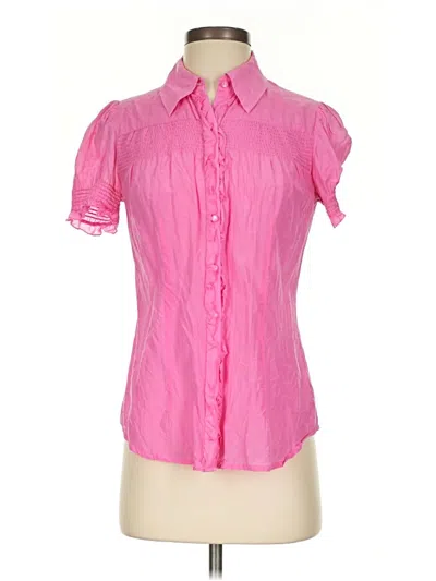 Pre-owned Kensie Short Sleeve Blouse In Pink