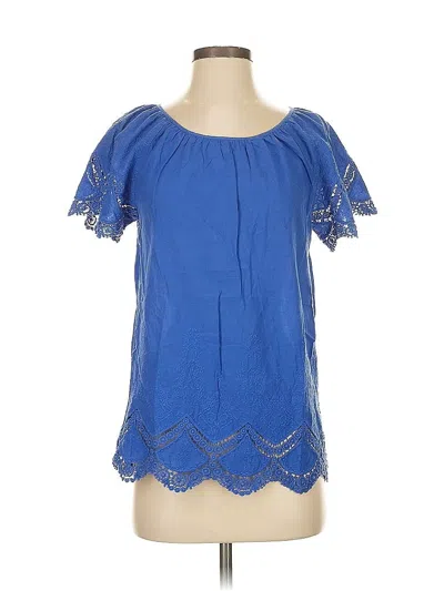 Pre-owned Kensie Short Sleeve Blouse In Purple