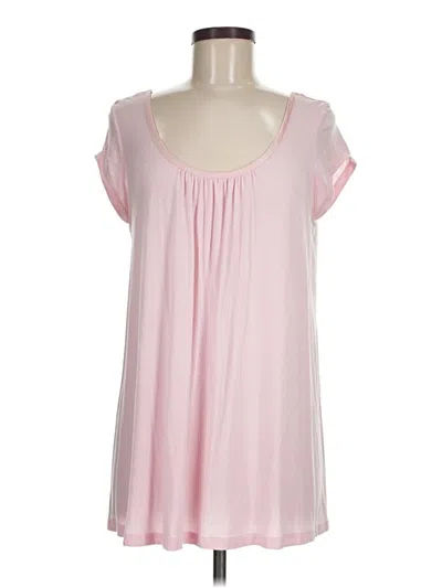 Pre-owned Kensie Short Sleeve Top Pink Scoop Neck Tops