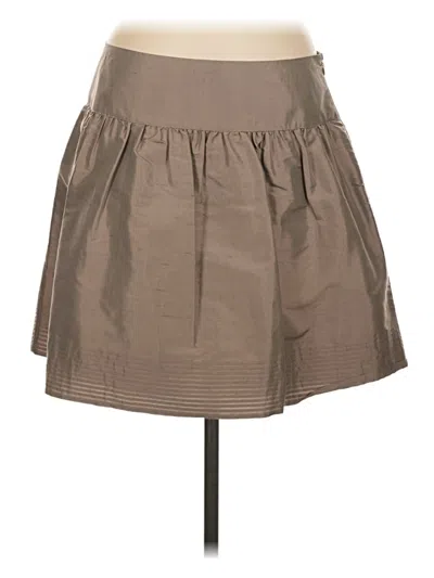 Pre-owned Kensie Silk Skirt In Brown