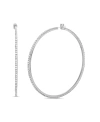 Kensie Silver-tone Cubic Zirconia Hoop Earring In Silver