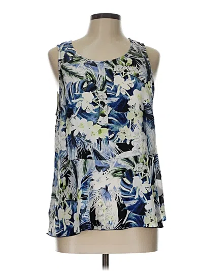 Pre-owned Kensie Sleeveless Blouse In Blue