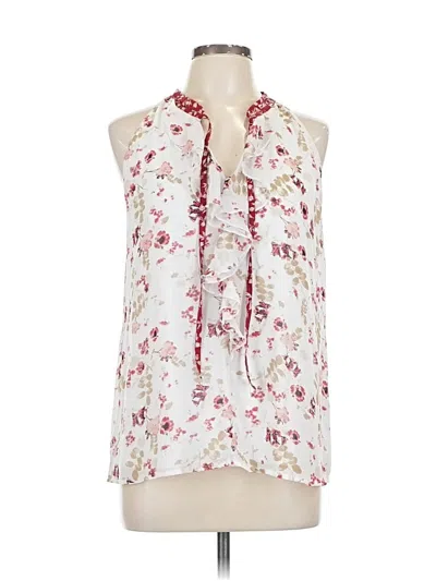 Pre-owned Kensie Sleeveless Blouse In White