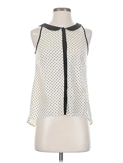 Pre-owned Kensie Sleeveless Blouse In White