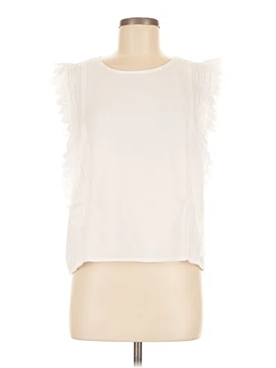 Pre-owned Kensie Sleeveless Blouse In White