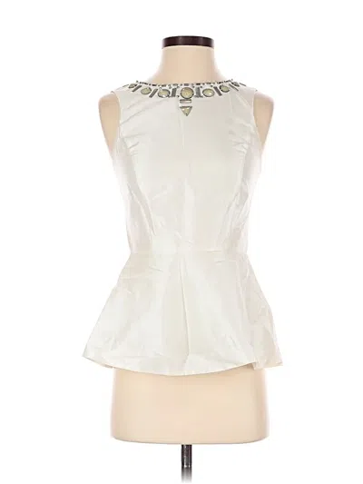 Pre-owned Kensie Sleeveless Blouse In White