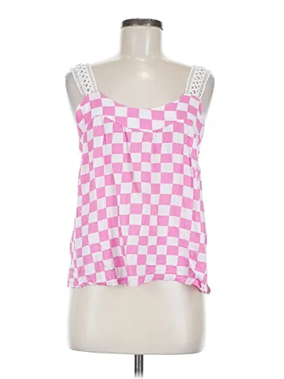 Pre-owned Kensie Sleeveless Top Pink Square Neckline Tops
