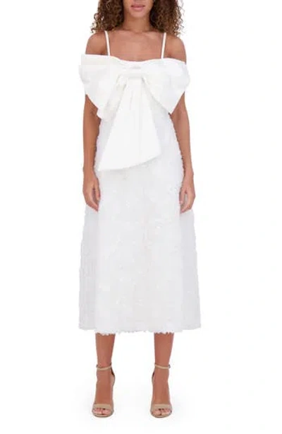 Kensie Soutache Bow Midi Dress